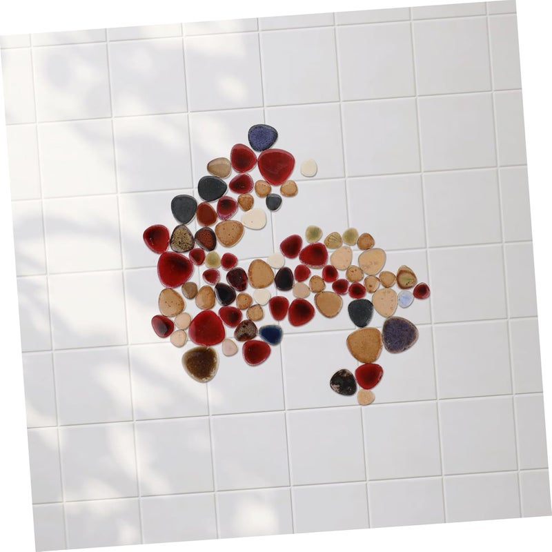 1set Irregular Tiles for Crafts Ceramic Pebble Shapes for Home Decor Versatile for Walls and Floors Unique Textured Design for Creative Projects - Image 4