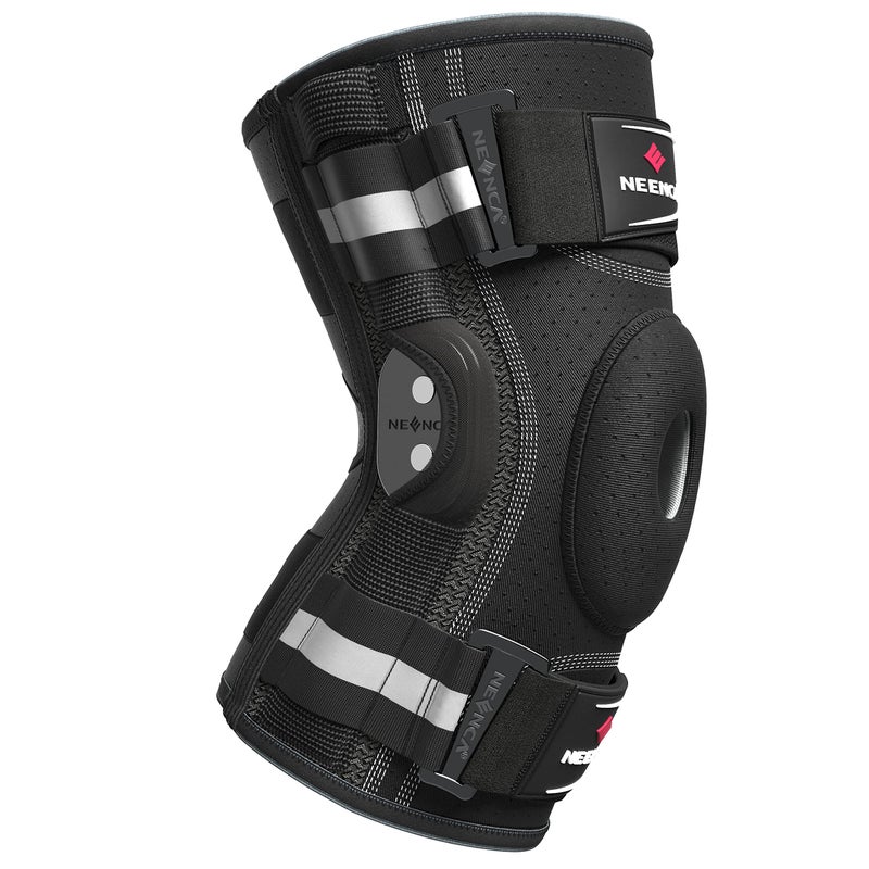 NEENCA Professional Knee Brace Adjustable Hinged with Removable Side Stabilizers Strong Stability for Joint Pain Relief Arthritis Meniscus Tear ACL PCL Runner Sports - Image 3
