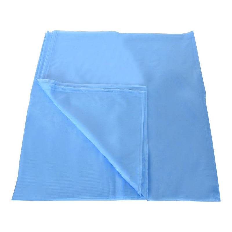 Aqbah Waterproof Plastic Mattress Protection Sheet for Baby and Adult Bed Size 6X7 ft Blue - Image 2