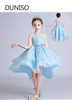 DUNISO Girls Dress Kids Sleeveless Party Dresses With Tutu Skirt Toddler Princess Birthday Party Wedding Dresses 110cm  - Image 1