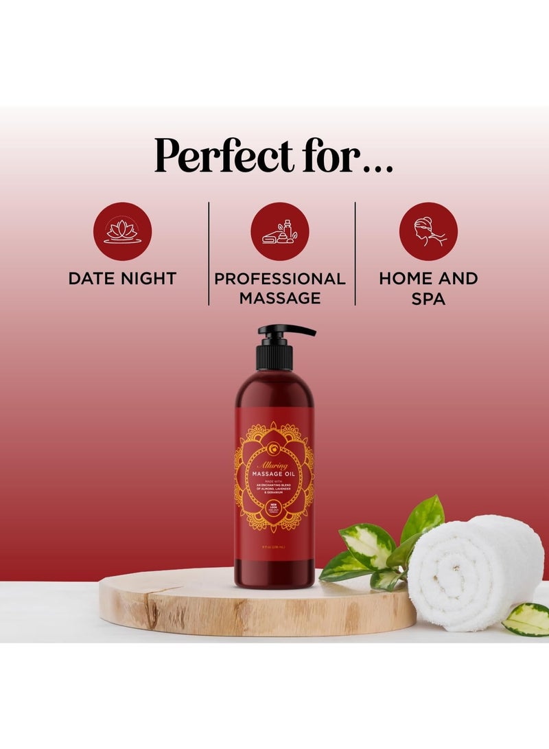 Maple Relaxing Massage Oil for Massage Therapy - Aromatherapy Full Body Massage Oil with Enchanting Lavender Ylang Ylang Orange and Geranium Essential Oils - Naturally Scented Vegan Non GMO & Gluten Free - Image 1