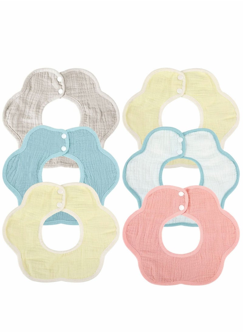 Y&D 6 Packs Baby Bibs Waterproof Bandana Drool Bib For Toddler Boys Girl 0-6 Years  - Image 1