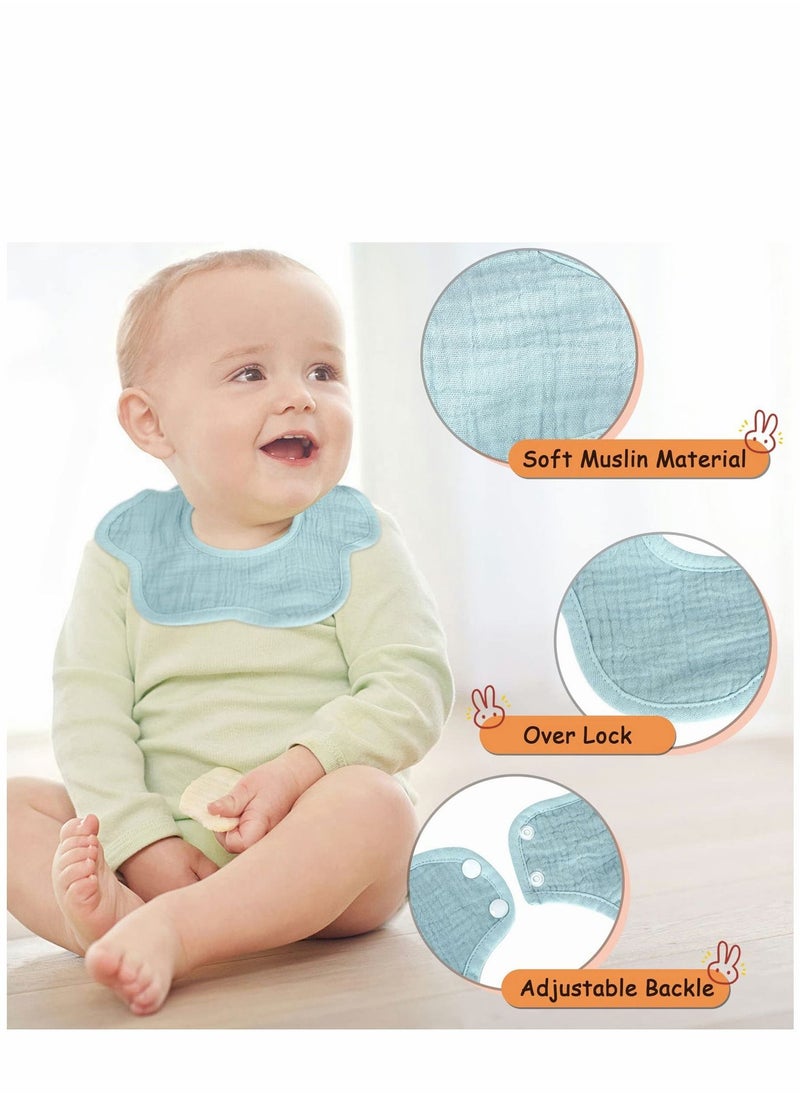 Y&D 6 Packs Baby Bibs Waterproof Bandana Drool Bib For Toddler Boys Girl 0-6 Years  - Image 3