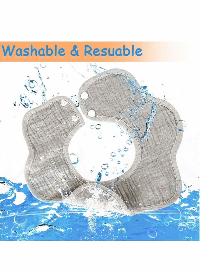 Y&D 6 Packs Baby Bibs Waterproof Bandana Drool Bib For Toddler Boys Girl 0-6 Years  - Image 5