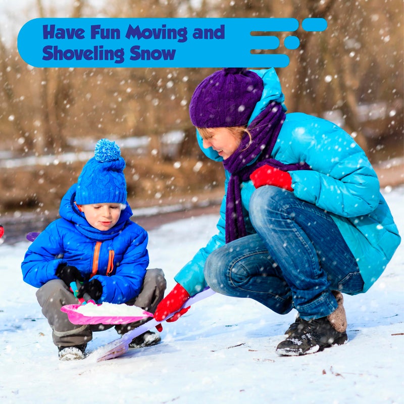 Slippery Racer Kids Outdoor Snow Shovel 27 inch (Green/Blue) - Image 5