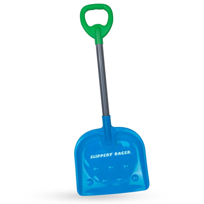 Slippery Racer Kids Outdoor Snow Shovel 27 inch (Green/Blue) - Image 1