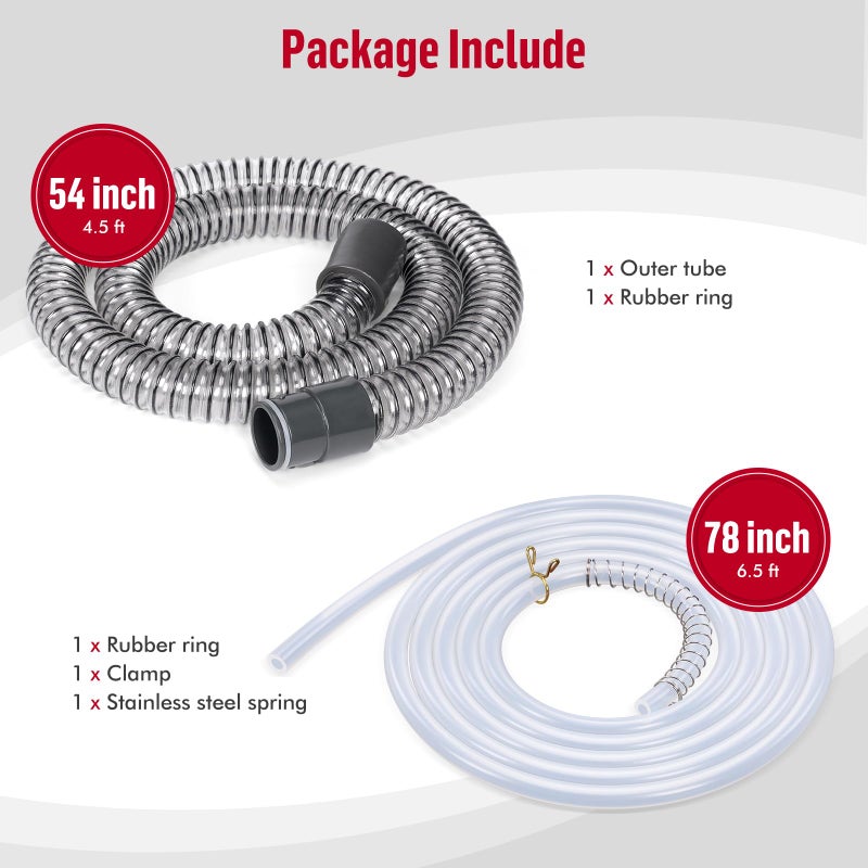 Kuflant Flexible Extension Hose Attachment Compatible with Hoover CleanSlate Portable Machine FH14000, FH14000V, BH14000V, FH14010, FH14020, FH14050, BH14010V, 54 Inch Carpet Cleaner Tube Replacement Parts - Image 5