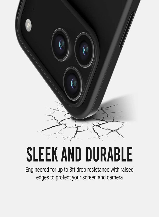 ذا ريدج جراب Ridge متوافق مع iPhone 17 PRO MAX - متوافق مع MAGSAFE والشحن اللاسلكي، وأزرار تحكم من الألومنيوم، وهيكل مزدوج الطبقات، ومصد TPU مع حماية من السقوط (أسود غير لامع) - Image 4