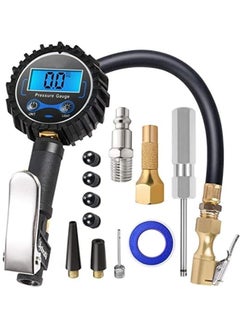 RATSAW Tyre Inflator Digital Tire Inflator with Tire Pressure Gauge 250 PSI Air Chuck and Compressor Accessories Heavy Duty with Rubber Hose and Quick Connect Coupler for Car Truck Motorcycle  - Image 1