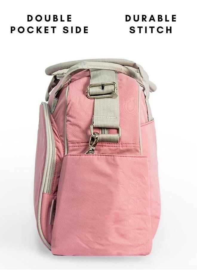Diaper Bag Set of 5 With Changing Mat Bottle Warmer and Waterproof Compartment For Wet and Grubby Stuff Fully Washable and Skin Friendly Material