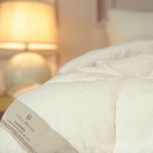 CUDDLE DREAMS Wool Comforter Duvet Insert, 100% Australian Wool Filling with Soft Noiseless Cotton Shell, Natural Warmth (Heavyweight for Winter, King) - Image 1