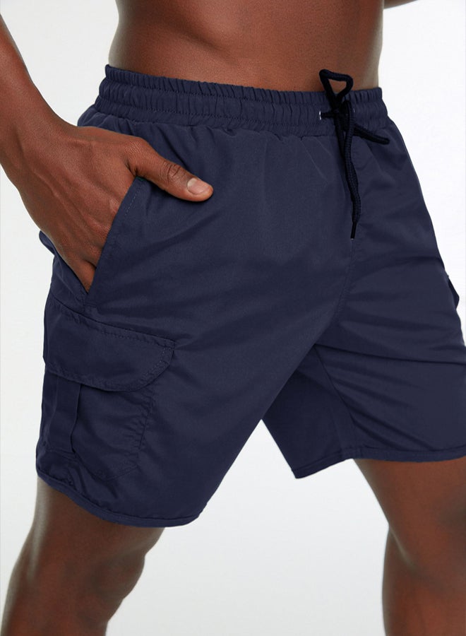 trendyol Navy Blue Standard Size Swim Shorts with Cargo Pocket - Image 5