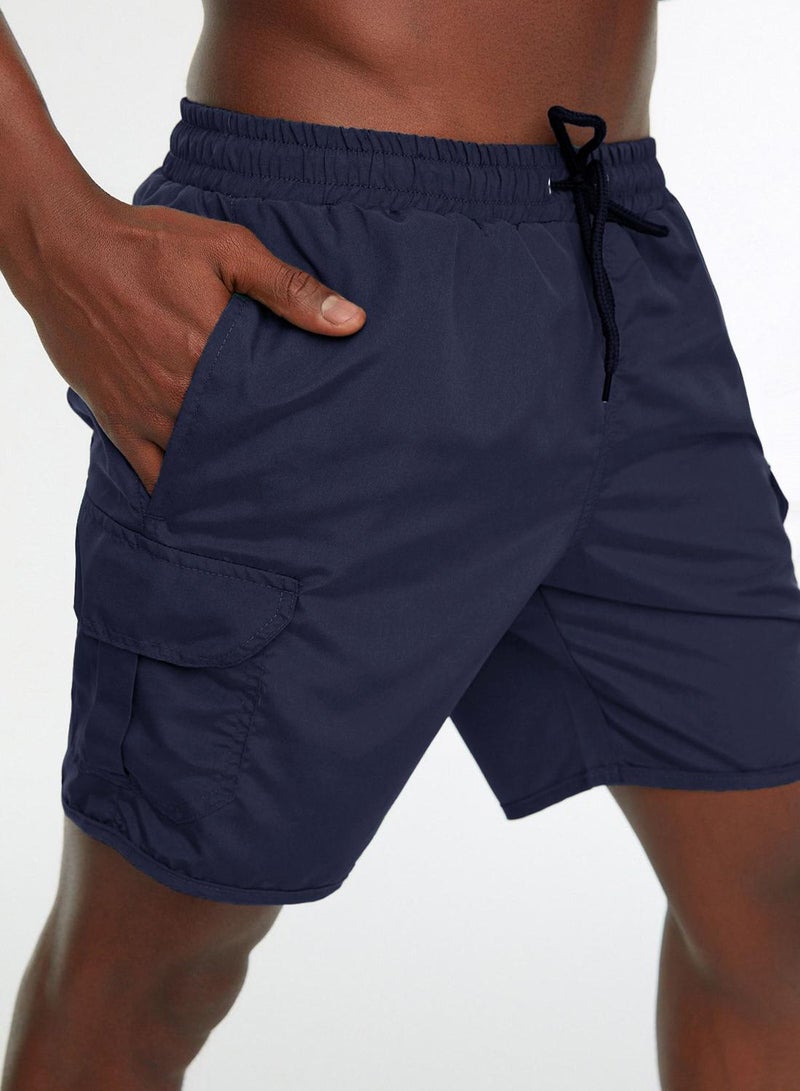 trendyol Navy Blue Standard Size Swim Shorts with Cargo Pocket - Image 2