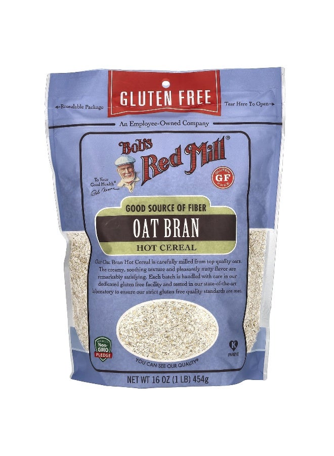 Bobs red mill Bob's Red Mill, Oat Bran Hot Cereal, Gluten Free, 1 lb (454 g) - Image 1