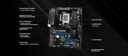 ASRock Z890 Pro-A Motherboard Intel Core Ultra LGA1851 RL-ILM DDR5 8666 MHz 256 GB ATX Motherboard PCIe 5.0 - Image 4