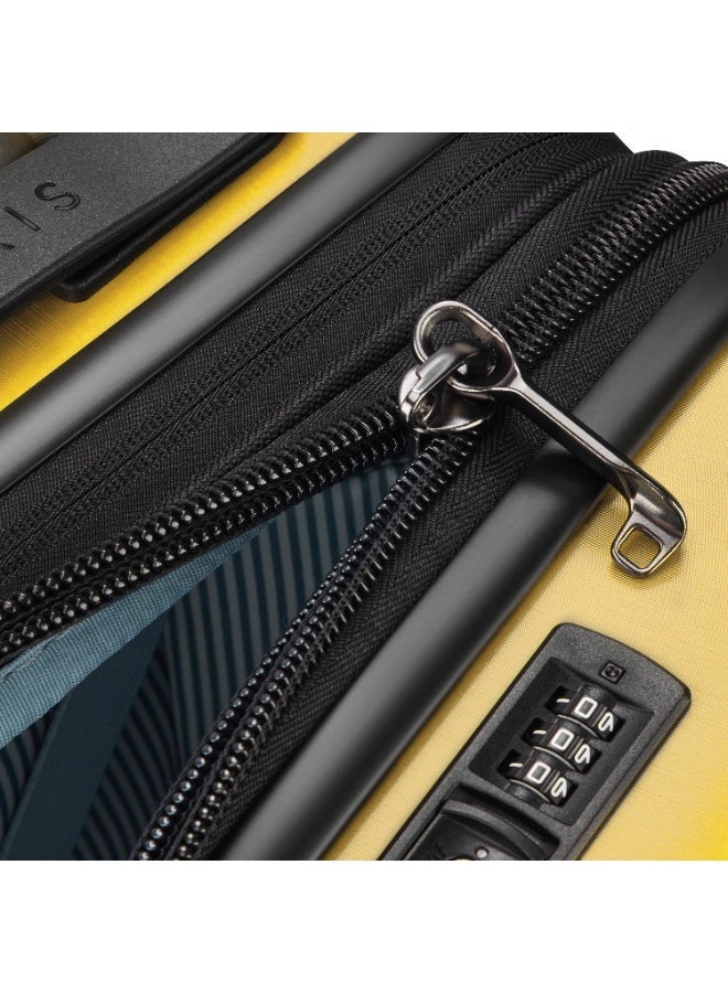 DELSEY Freestyle Hardcase Expendable Double wheel Trolley Cabin Suitcase 55cm Yellow - Image 3