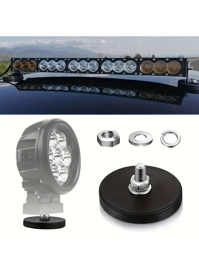 قطعتان مغناطيس سيارة قوي مبطن بالمطاط من النيوديميوم مع خيط برغي M6 - Image 2