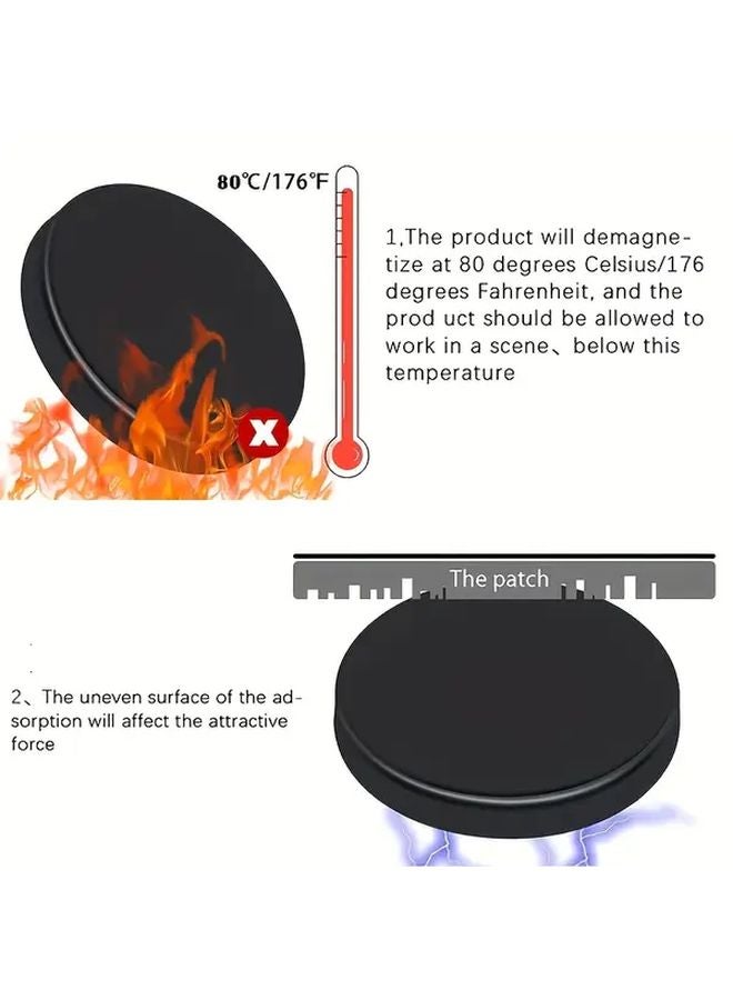 قطعتان مغناطيس سيارة قوي مبطن بالمطاط من النيوديميوم مع خيط برغي M6 - Image 4