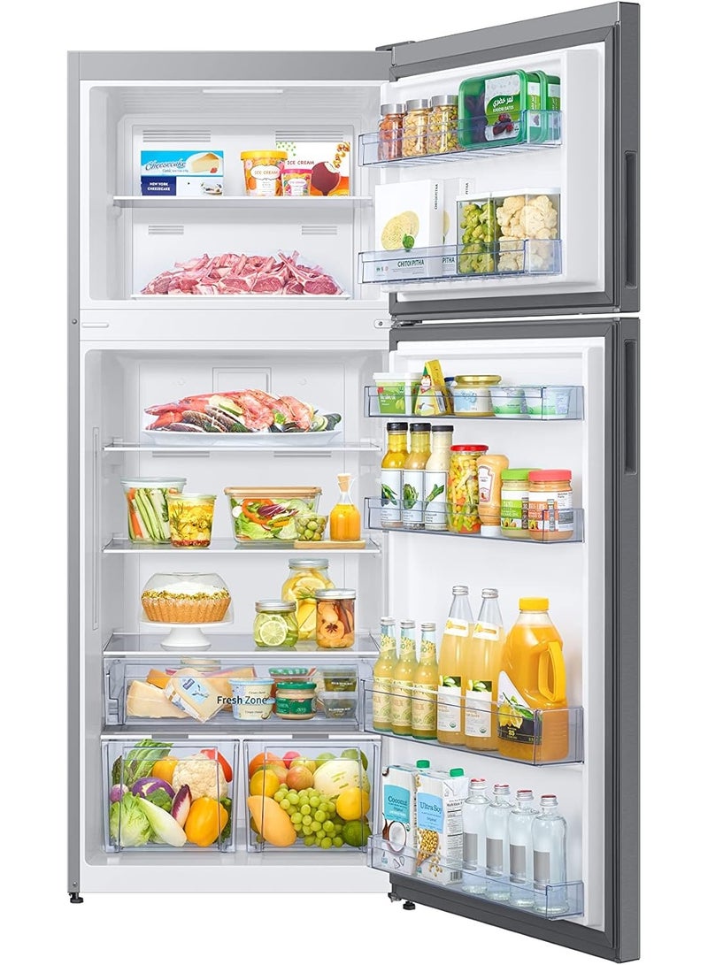 سامسونج ثلاجة سامسونج RT40A3010SA/MR بدون صقيع، 2 باب، فريزر في الأعلى، سعة 396 لتر - فضي - Image 2