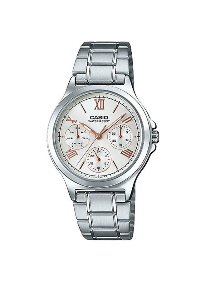 كاسيو ساعة يد من ستانلس ستيل كرونوغراف LTP-V300D-7A2UDF - Image 1