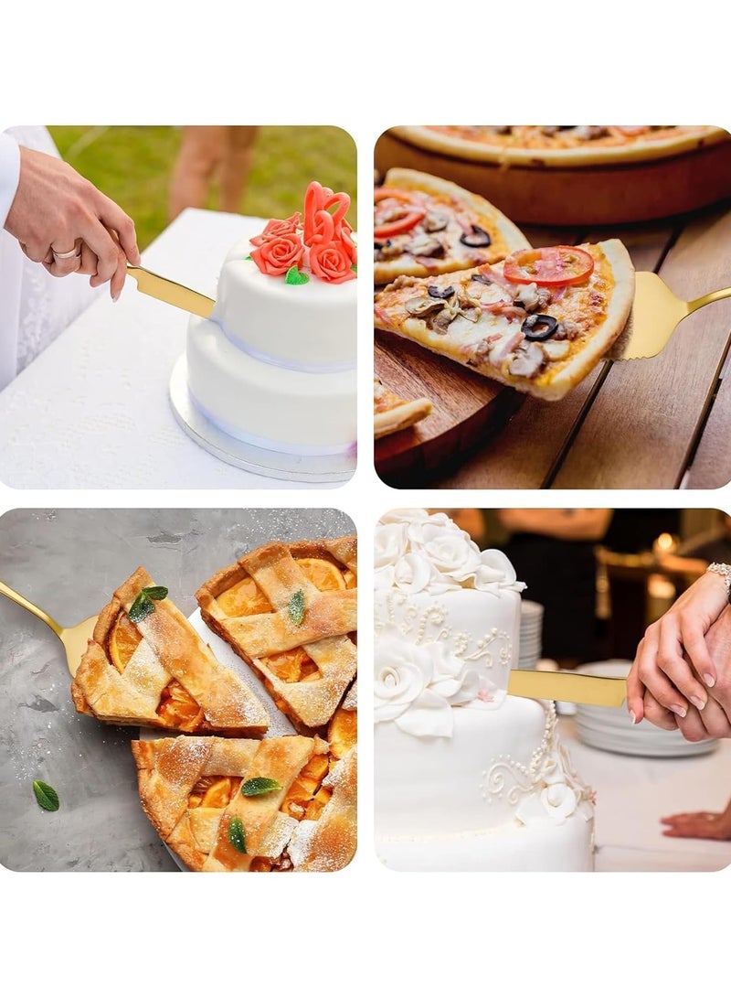 GUDOO Wedding Cake Knife and Server Set, Cake Cutting Set for Wedding, Stainless Steel Cake Knife Suitable for Weddings, Cake Serving Set for Cake, Cheese, Pie, Pizza - Image 2