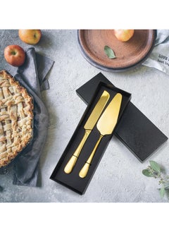 GUDOO Wedding Cake Knife and Server Set, Cake Cutting Set for Wedding, Stainless Steel Cake Knife Suitable for Weddings, Cake Serving Set for Cake, Cheese, Pie, Pizza  - Image 4