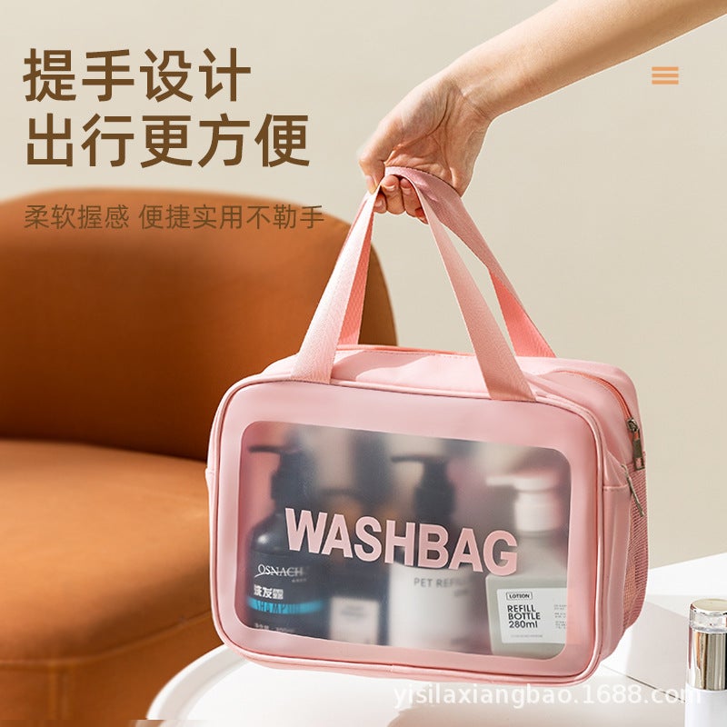 Dry And Wet Separation Cosmetic Bag Waterproof Large Capacity Travel Portable Wash Bag Portable Bath Fitness Storage Bag - Image 5