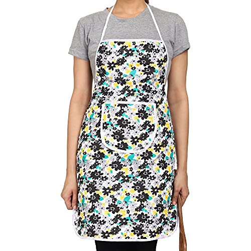JMi Cotton Fabric Floral Print Waterproof Apron with Multipurpose Front Pocket Pack of 2� (Combo - 3) - Image 4