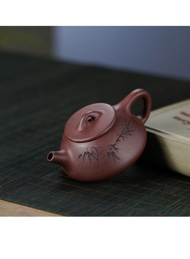 Lesha Mini Handheld Edition Premium Yixing Clay Teapot, China Real Handmade Teapot 2.71 oz, Infused Brewing Kung Fu Tea Maker - Image 2