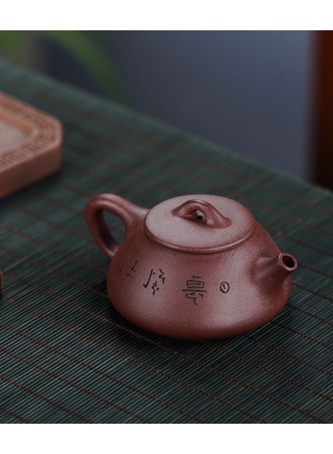 Lesha Mini Handheld Edition Premium Yixing Clay Teapot, China Real Handmade Teapot 2.71 oz, Infused Brewing Kung Fu Tea Maker - Image 4