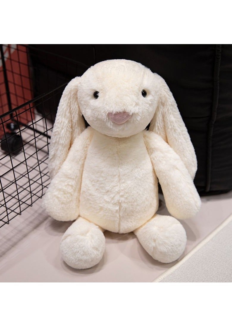 xozgdovg Cute looping rabbit plush toy rabbit doll beige white 