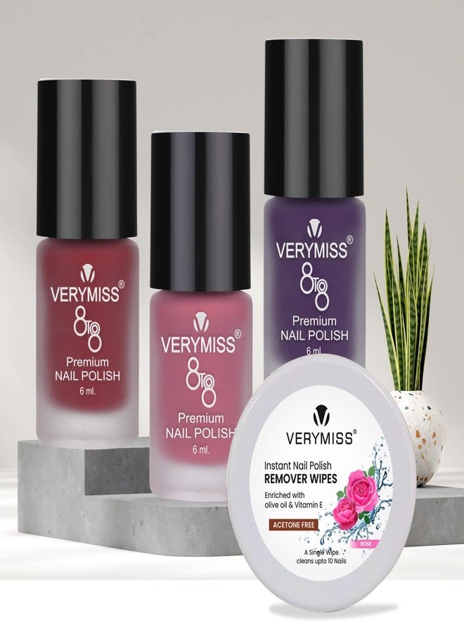 Verymiss Premium Nail Polish Combo Ultra-long lasting I Super High Gloss I Quick Dry I Paraben Free (VMNPC26) - Image 1