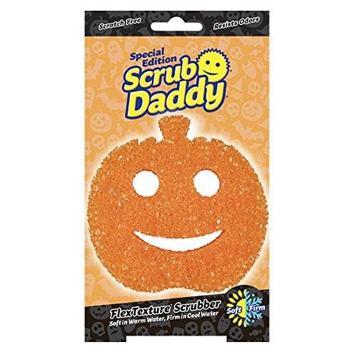 Scrub Daddy Halloween Scrubber, Cleaning Sponges for Washing Up, Dish, Kitchen Sponge, Non Scratch Multi-Use Scrubbing, FlexTexture Firm & Soft Design, Dishwashing Safe, 3-Pack - Image 3
