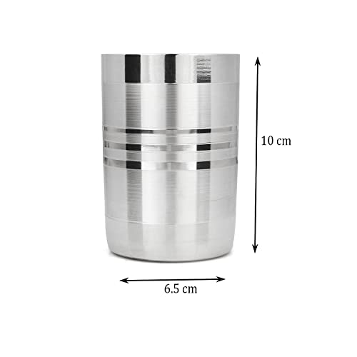 GALOOF Stainless Steel Glass Set of 2 | Unbreakable Heavy Gauge Steel Tumbler Glass Set for Drinking and Serving Water and Juice (Royal (300 ML), Set of 2) - Image 4