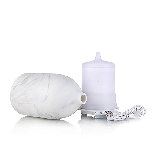 Iris Celeste Ultrasonic Humidifier Aroma Therapy Diffuser for Home Fragrance with 7 colour Changing LED Lights- Colour White (Grey) - Image 3