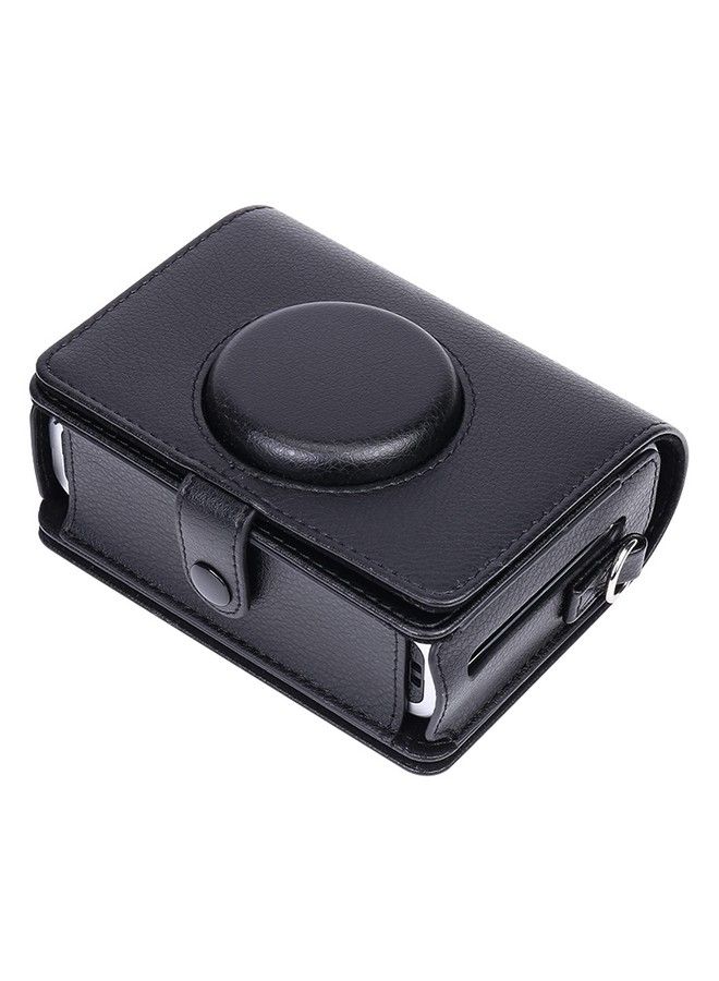 Khanka Leather Case Replacement For Fujifilm Instax Mini Evo Camera Comes With A Detachable Shoulder Strap Black - Image 2
