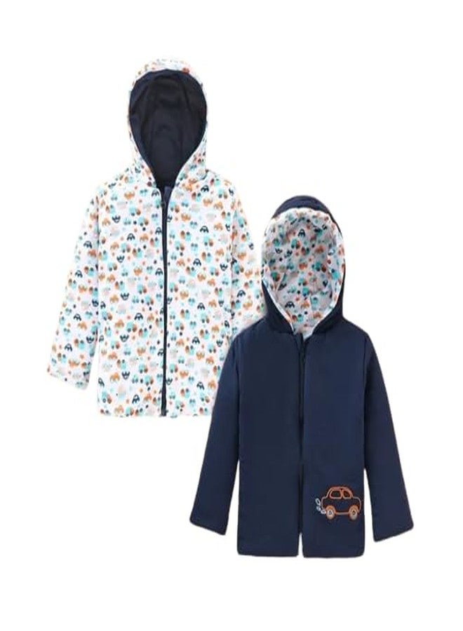 Mini Berry REVERSIBLEJACKET (24-36 MONTH, NAVY BLUE) - Image 1