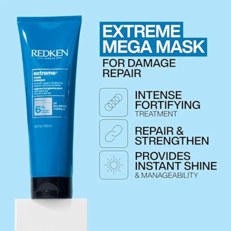 Redken Extreme Mask | Hair Mask for Damaged, Brittle Hair | Fortifies & Strengthens Distressed Hair - Image 2