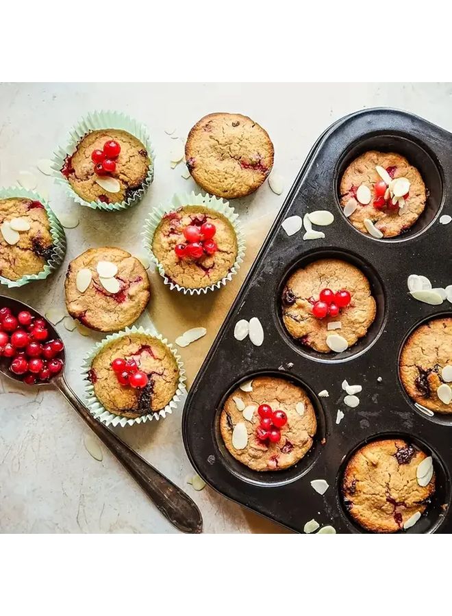Heavy Duty Non Stick Muffin Pan 12 Holes 12 Cup Capacity Oven Safe to 450°F Durable Metal Baking Pan for Cupcakes Cookies Bread Cheesecake Commercial and Home Kitchen Use - Image 4