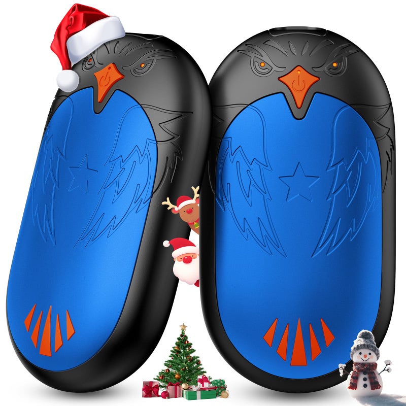 VTHW Hand Warmers Rechargeable 2 Pack, Magnetic Hand Warmers with 24Hrs Warmth 3 Levels Heating Gifts for Christmas, Golf, Camping, Hunting, Fishing, Raynauds, Blue - Image 1
