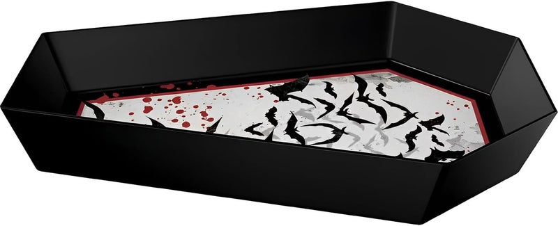 Amscan Dark Manor Coffin Shaped Melamine Bowl  128 x 8 Pack of 1  Spooky Serving Dish Perfect for Halloween Parties Gothic Decor and Unique Entertaining - Image 1