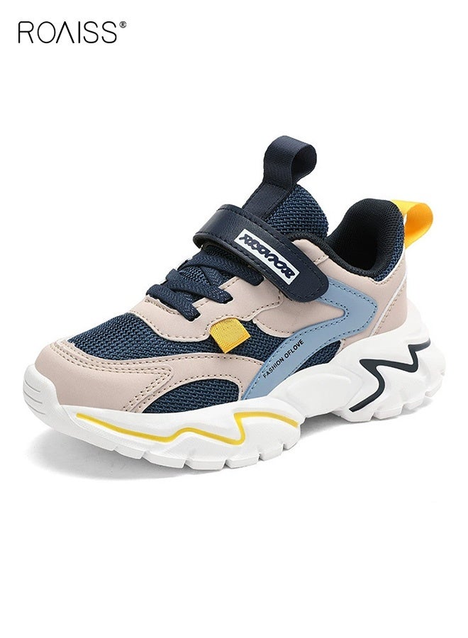 رويس حذاء رياضي مكتنزة للأولاد، حذاء رياضي مريح مع إغلاق بخطاف وحلقة وحذاء رياضي مريح مع نعل غير قابل للانزلاق، مناسب للارتداء اليومي والأنشطة الخارجية - Image 1