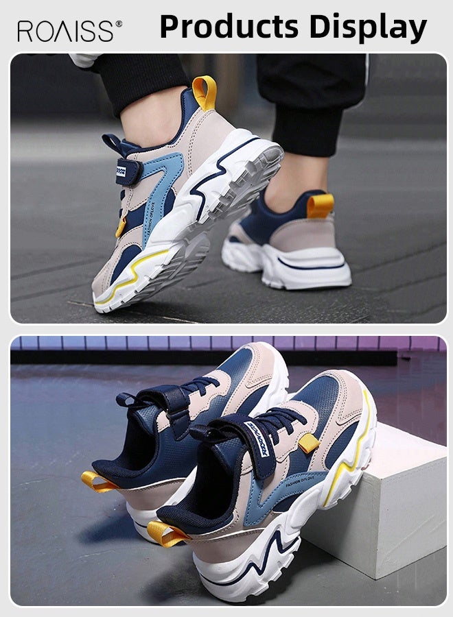 رويس حذاء رياضي مكتنزة للأولاد، حذاء رياضي مريح مع إغلاق بخطاف وحلقة وحذاء رياضي مريح مع نعل غير قابل للانزلاق، مناسب للارتداء اليومي والأنشطة الخارجية - Image 3