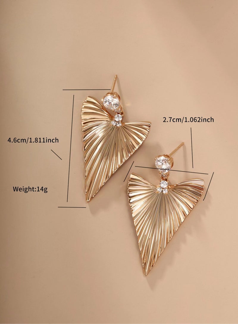 XUPING Vintage Gold Color Leaf Drop Earrings For Women Earrings Jewelry - Image 3