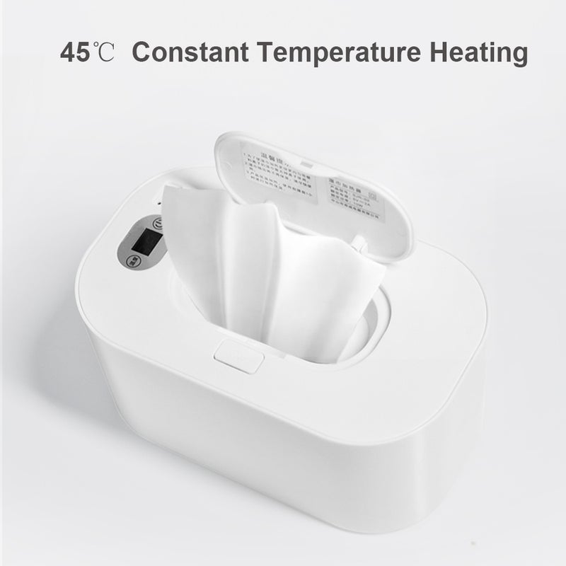 Baby Wipe Warmer with Digital Display Large Capacity Baby Wet Wipes Warmer Dispenser USB Powered, Constant Temperature Heating - Image 2