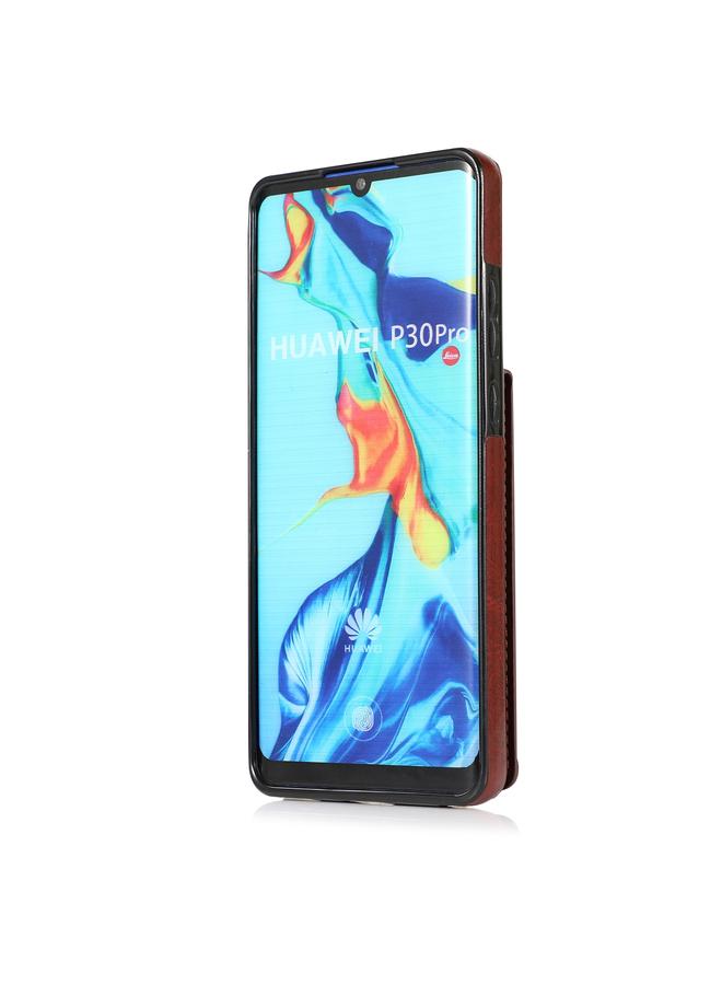 زبون جراب لهاتف Huawei P30 Pro بلون سادة مصنوع من مادة PC + TPU مع حامل وفتحات للبطاقات - Image 3