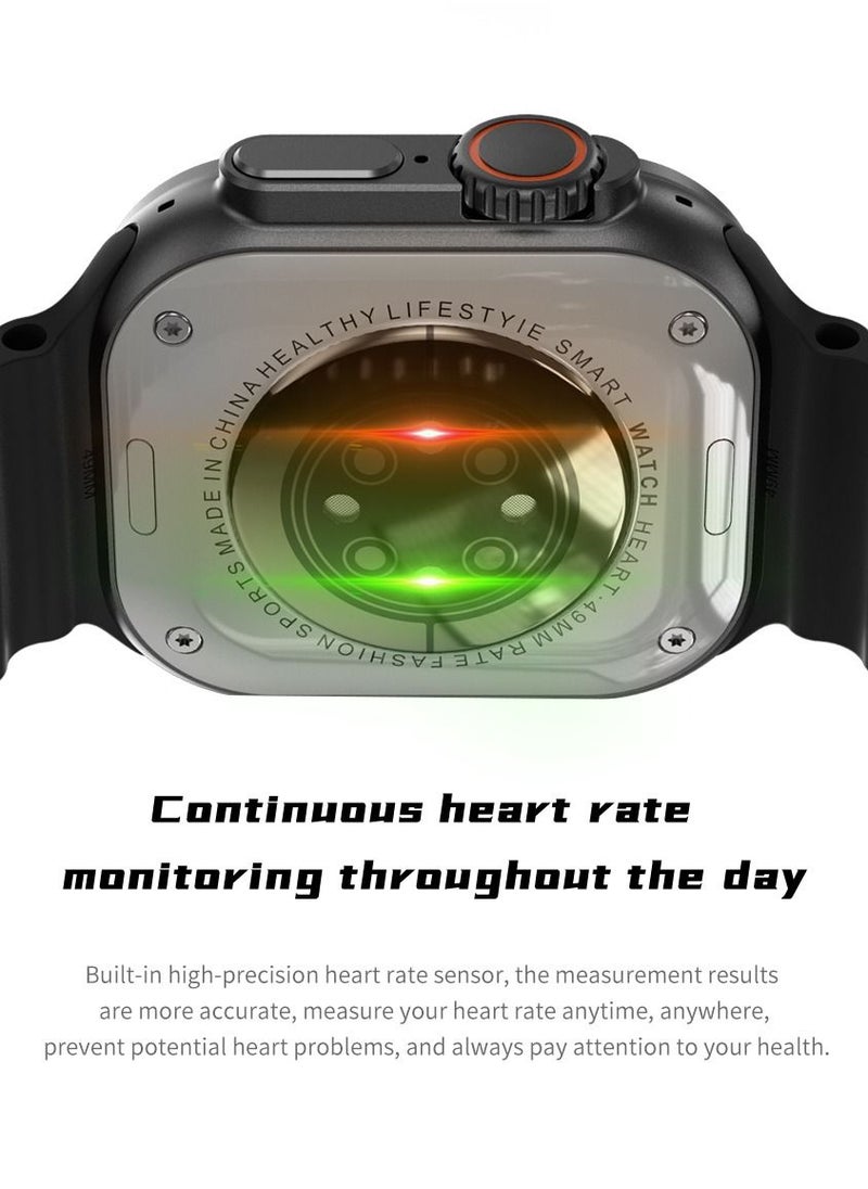 GULFLINK - Smart Watch for Android and iOS Phones Compatible with Apple iPhone Black - Image 1