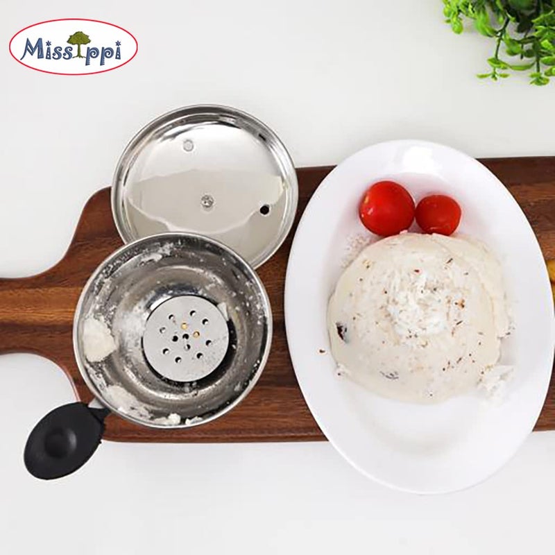 Missippi Missippi Chiratta Puttu Maker with Handle Use with Pressure Cooker Puttu Kutti Puttu Steamer Puttu Cooker Silver, Make in India  - Image 5