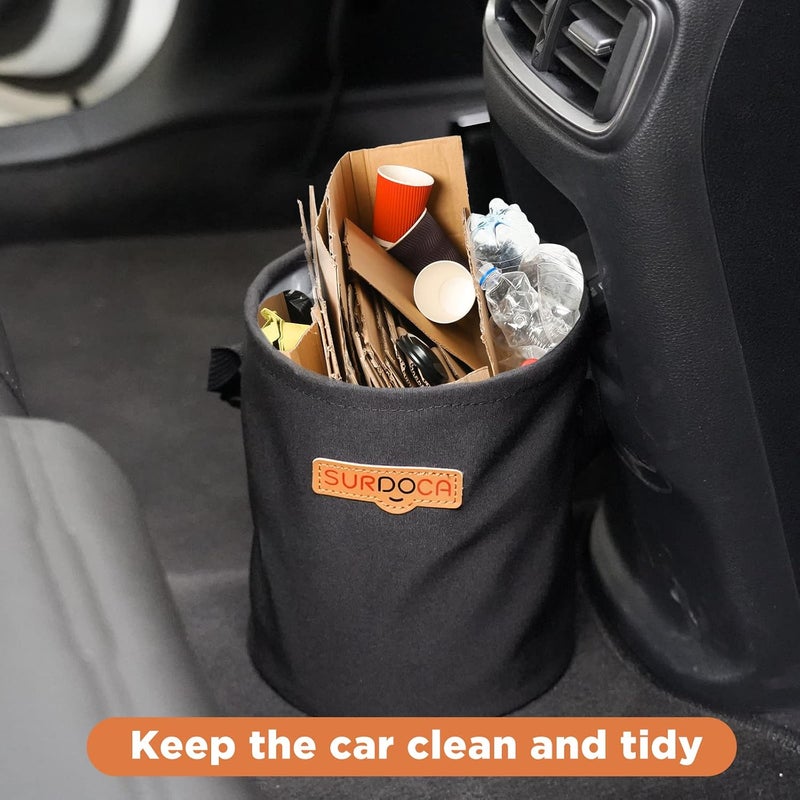 SURDOCA Waterproof Leakproof Portable Car Bin - Collapsible Automotive Trash Can - Image 5