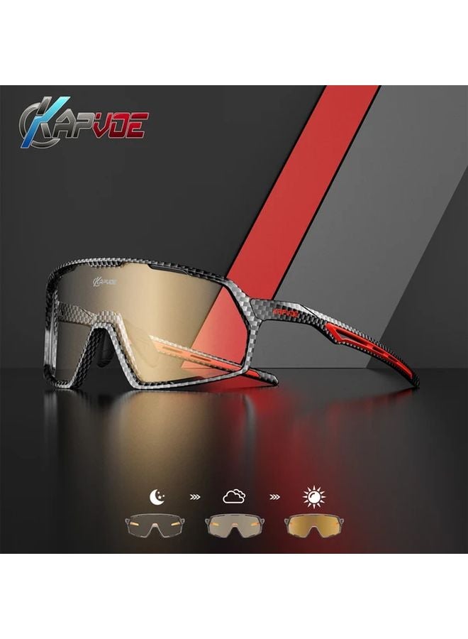 Photochromic Cycling Glasses Lightweight TR90 Frame Adjustable Nose Pads HD Lens Color 06 - Image 1